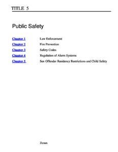 Title-5_Public-Safety | City of Adams, Adams County, Wisconsin